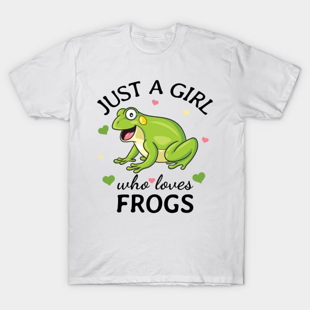 Just a Girl Who Loves frogs Gift T-Shirt by Terlis Designs